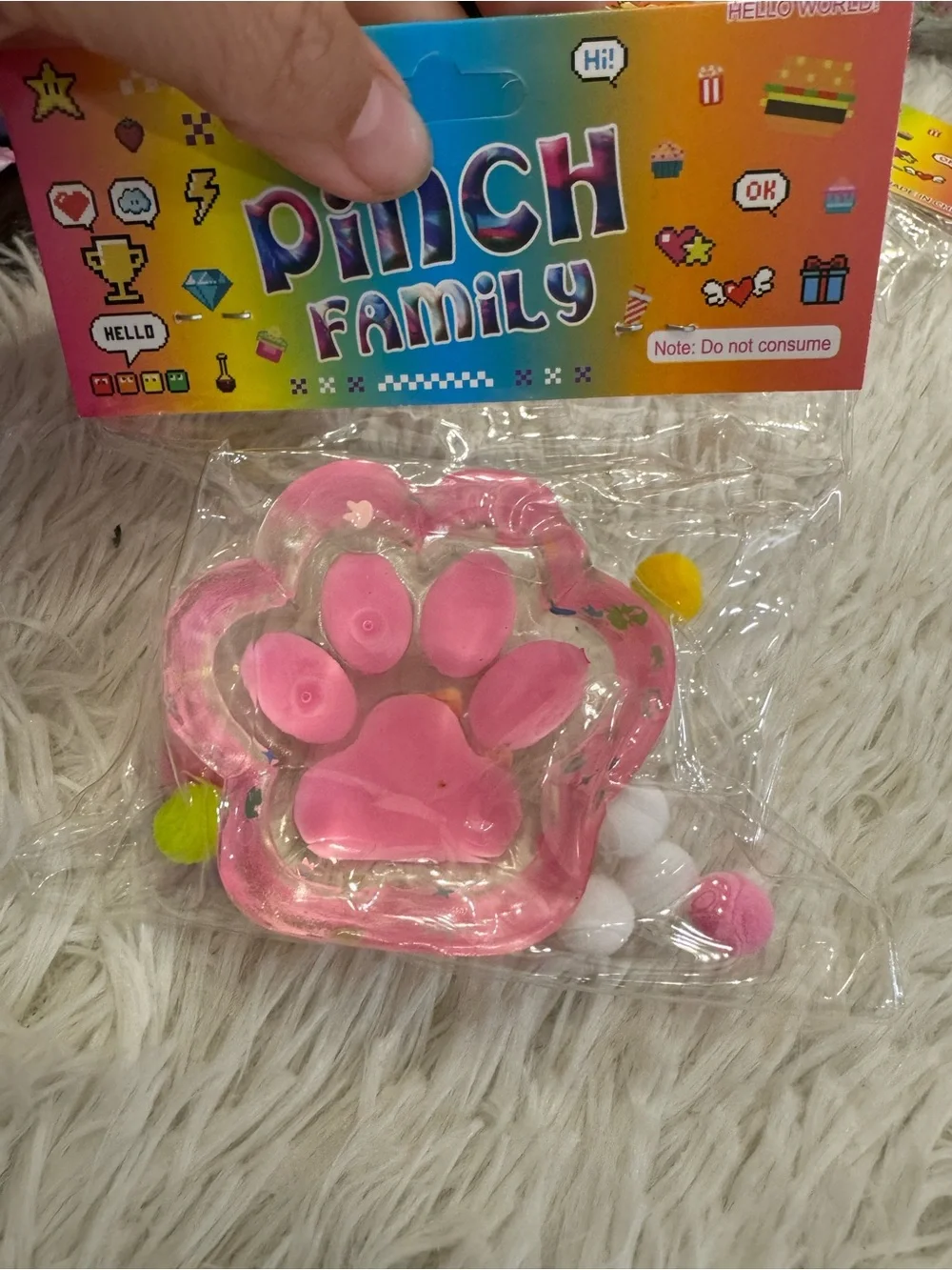 Pink Paw Plush Puzzle Toy